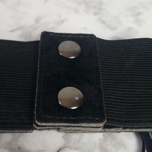 Black Faux Suede Bohemian Style Belt‎